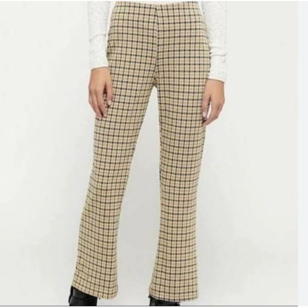 UO Urban Outfitters Lola Plaid Kick Flare Pant Size Small